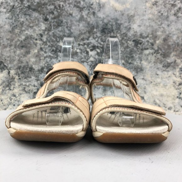 Propet Women's Size 8.5M Helen Tan Leather Hook & Loop Open Toe Sandals W0605 - Picture 2 of 14